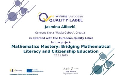 Europska oznaka kvalitete za projekt Mathematics Mastery: Bridging Mathematical Literacy and Citizenship Education